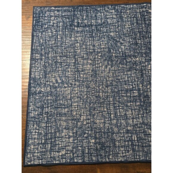 Ruggable Crosshatch Saphire 4x6 Rug Washable - Picture 2 of 7